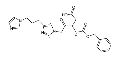 N-benzyloxycarbonyl-3-amino-4-oxo-5-(5-(3-imidazol-1-ylpropyl) tetrazol-2-yl)pentanoic acid_192453-37-5