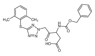 N-benzyloxycarbonyl-3-amino-4-oxo-5-(5-(2,6-dimethylphenylthio) tetrazol-2-yl)pentanoic acid_192453-41-1