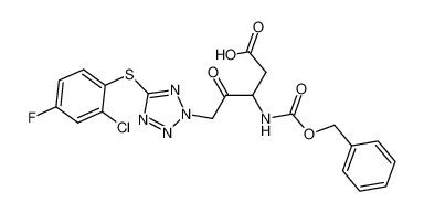 N-benzyloxycarbonyl-3-amino-4-oxo-5-(5-(2-chloro-4-fluorophenylthio)tetrazol-2-yl)pentanoic acid_192453-71-7