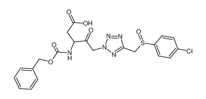N-benzyloxycarbonyl-3-amino-4-oxo-5-(5-(4-chlorophenylsulfinylmethyl)tetrazol-2-yl)pentanoic acid_192454-03-8