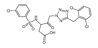 N-(3-chlorophenyl)sulfonyl-3-amino-4-oxo-5-(5-(2,6-dichlorophenylmethyl)tetrazol-2-yl)pentanoic acid_192460-21-2