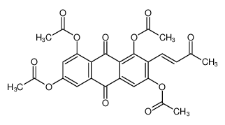 (E)-9,10-dioxo-2-(3-oxobut-1-en-1-yl)-9,10-dihydroanthracene-1,3,6,8-tetrayl tetraacetate_192518-68-6