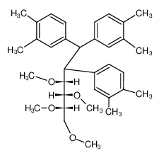 4,4',4'-((3R,4S,5S)-3,4,5,6-tetramethoxyhexane-1,1,2-triyl)tris(1,2-dimethylbenzene)_19252-29-0