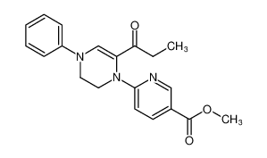methyl 6-(4-phenyl-6-propionyl-3,4-dihydropyrazin-1(2H)-yl)nicotinate_192564-56-0