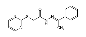 (E)-N'-(1-phenylethylidene)-2-(pyrimidin-2-ylthio)acetohydrazide_192565-31-4