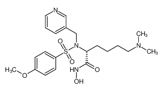 (R)-6-(dimethylamino)-N-hydroxy-2-((4-methoxy-N-(pyridin-3-ylmethyl)phenyl)sulfonamido)hexanamide_192570-32-4