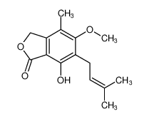 7-hydroxy-5-methoxy-4-methyl-6-(3-methylbut-2-en-1-yl)isobenzofuran-1(3H)-one_192570-72-2