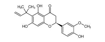 (S)-5,7-dihydroxy-2-(4-hydroxy-3-methoxyphenyl)-6-(2-methylbut-3-en-2-yl)chroman-4-one_192572-95-5