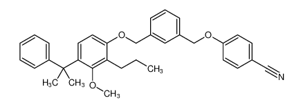 4-((3-((3-methoxy-4-(2-phenylpropan-2-yl)-2-propylphenoxy)methyl)benzyl)oxy)benzonitrile_192582-61-9