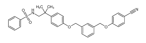 N-(2-(4-((3-((4-cyanophenoxy)methyl)benzyl)oxy)phenyl)-2-methylpropyl)benzenesulfonamide_192582-77-7