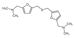 [5-(5-Dimethylaminomethyl-furan-2-ylmethylsulfanylmethyl)-furan-2-ylmethyl]-dimethyl-amine_19260-90-3