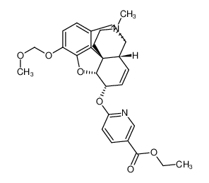 4,5α-Epoxy-6α-((5-(ethyloxycarbonyl)-2-pyridyl)-oxy)-3-methoxymethoxy-17-methyl-morphinan-7-ene_192628-95-8