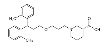 (R)-N-(3-(3,3-Bis(2-Methylphenyl)-1-propyloxy)-1-propyl)-3-piperidinecarboxylic acid_192640-02-1