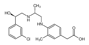 (4-{2R-[2-(3-chloro-phenyl)-2R-hydroxyl-ethylamino]-propylamino}-3-methyl-phenyl)-acetic acid_192650-39-8