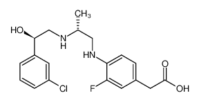 (4-{2R-[2-(3-chloro-phenyl)-2R-hydroxyl-ethylamino]-propylamino}-3-fluoro-phenyl)-acetic acid_192650-41-2