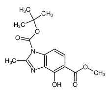 1-tert-butoxycarbonyl-2-methyl-4-hydroxy-5-methoxycarbonylbenzimidazole_192696-78-9
