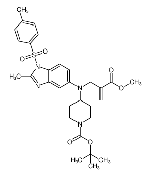 tert-butyl 4-((2-(methoxycarbonyl)allyl)(2-methyl-1-tosyl-1H-benzo[d]imidazol-5-yl)amino)piperidine-1-carboxylate_192696-96-1