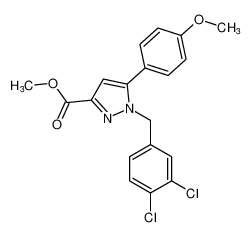 methyl 1-(3,4-dichlorobenzyl)-5-(4-methoxyphenyl)-1H-pyrazole-3-carboxylate_192701-84-1