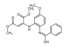 dimethyl (Z)-2-(2-benzamido-5-methoxyanilino)but-2-enedioate_19271-17-1