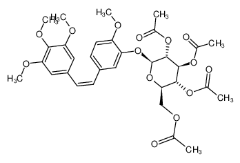 (Z)-3,4,4',5-tetramethoxy-3'-(2,3,4,6-tetra-O-acetyl-β-D-glucopyranosyloxy)stilbene_192711-07-2