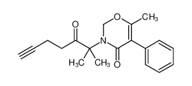 6-methyl-3-(2-methyl-3-oxohept-6-yn-2-yl)-5-phenyl-2,3-dihydro-4H-1,3-oxazin-4-one_192713-71-6