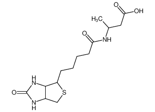 3-(5-(2-oxohexahydro-1H-thieno[3,4-d]imidazol-4-yl)pentanamido)butanoic acid_192720-74-4
