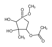 Acetic acid 4,5-dihydroxy-1-methoxy-4-methyl-1-oxo-1λ5-phospholan-3-yl ester_192751-17-0