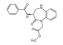 (3S)-2-oxo-3-(benzoylamino)-2,3,4,5-tetrahydro-1H-1,5-benzodiazepine-1-acetic acid methyl ester_192754-25-9