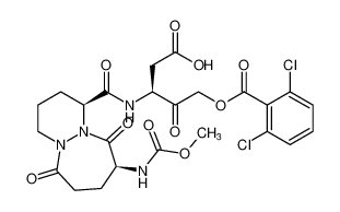 (S)-5-((2,6-dichlorobenzoyl)oxy)-3-((1S,9S)-9-((methoxycarbonyl)amino)-6,10-dioxooctahydro-6H-pyridazino[1,2-a][1,2]diazepine-1-carboxamido)-4-oxopentanoic acid_192755-31-0