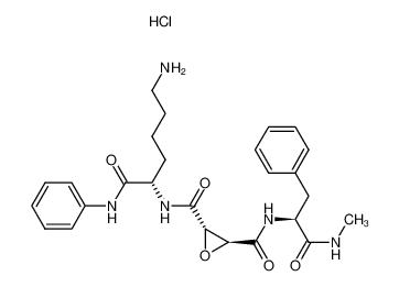 Nα-{L-3-trans-[(S)-1-methylcarbamoyl-2-phenylethylcarbamoyl]oxirane-2-carbonyl}-L-lysine anilide hydrochloride_192763-56-7