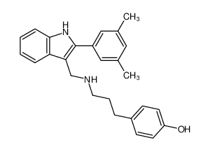 4-(3-(((2-(3,5-dimethylphenyl)-1H-indol-3-yl)methyl)amino)propyl)phenol_192773-80-1