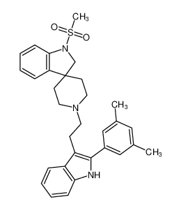 1'-(2-(2-(3,5-dimethylphenyl)-1H-indol-3-yl)ethyl)-1-(methylsulfonyl)spiro[indoline-3,4'-piperidine]_192773-85-6
