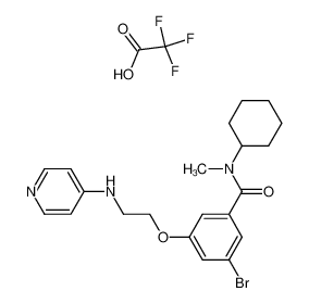 3-Bromo-N-cyclohexyl-N-methyl-5-[2-(pyridin-4-ylamino)-ethoxy]-benzamide trifluoroacetate salt_192805-08-6