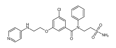 3-chloro-N-phenyl-5-(2-(pyridin-4-ylamino)ethoxy)-N-(2-sulfamoylethyl)benzamide_192806-67-0