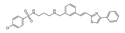 Benzenesulfonamide,4-chloro-N-[3-[[[3-[2-(4-phenyl-2-thiazolyl)ethenyl]phenyl]methyl]amino]propyl]-, (E)-_192812-71-8