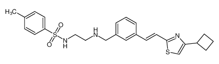 (E)-N-(2-((3-(2-(4-cyclobutylthiazol-2-yl)vinyl)benzyl)amino)ethyl)-4-methylbenzenesulfonamide_192812-73-0