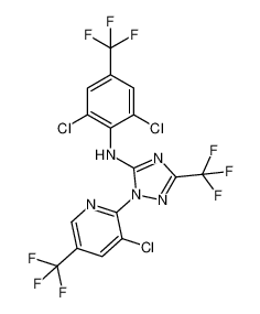 1-(3-chloro-5-(trifluoromethyl)pyridin-2-yl)-N-(2,6-dichloro-4-(trifluoromethyl)phenyl)-3-(trifluoromethyl)-1H-1,2,4-triazol-5-amine_192816-94-7
