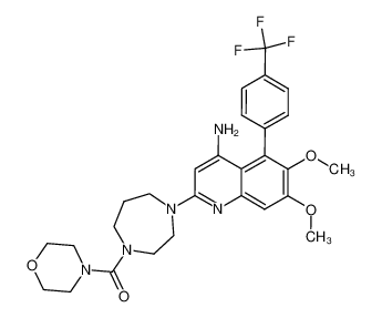 4-Amino-6,7-dimethoxy-2-[4-(4-morpholinecarbonyl)-1,4-diazepan-1-yl]-5-[(4-trifluoromethyl)phenyl]quinoline_192868-59-0
