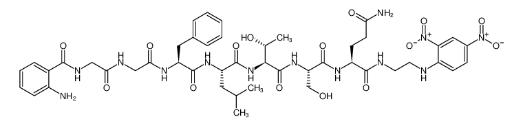 (S)-2-((9S,12S,15S,18S)-1-(2-aminophenyl)-9-benzyl-15-((R)-1-hydroxyethyl)-18-(hydroxymethyl)-12-isobutyl-1,4,7,10,13,16-hexaoxo-2,5,8,11,14,17-hexaazanonadecan-19-amido)-N1-(2-((2,4-dinitrophenyl)amino)ethyl)pentanediamide_192871-64-0
