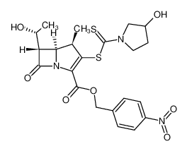 (4R,5S,6S)-6-((R)-1-Hydroxy-ethyl)-3-(3-hydroxy-pyrrolidine-1-carbothioylsulfanyl)-4-methyl-7-oxo-1-aza-bicyclo[3.2.0]hept-2-ene-2-carboxylic acid 4-nitro-benzyl ester_192883-86-6