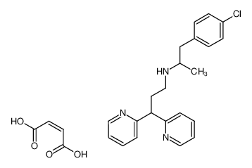 [2-(4-Chloro-phenyl)-1-methyl-ethyl]-(3,3-di-pyridin-2-yl-propyl)-amine; compound with (Z)-but-2-enedioic acid_19291-22-6