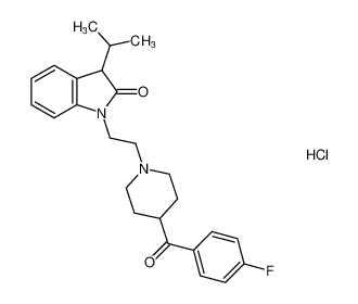 1-(2-(4-(4-fluorobenzoyl)piperidin-1-yl)ethyl)-3-isopropylindolin-2-one hydrochloride_192928-00-0