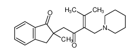 2-methyl-2-(4-methyl-2-oxo-3-(piperidin-1-ylmethyl)pent-3-en-1-yl)-2,3-dihydro-1H-inden-1-one_192929-05-8