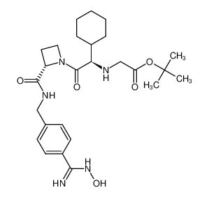 tert-butyl ((R)-1-cyclohexyl-2-((S)-2-((4-(N-hydroxycarbamimidoyl)benzyl)carbamoyl)azetidin-1-yl)-2-oxoethyl)glycinate_192939-60-9