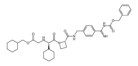 cyclohexylmethyl ((R)-2-((S)-2-((4-(N-((benzyloxy)carbonyl)carbamimidoyl)benzyl)carbamoyl)azetidin-1-yl)-1-cyclohexyl-2-oxoethyl)glycinate_192939-82-5