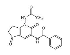 N-(1-acetamido-2,5-dioxo-2,5,6,7-tetrahydro-1H-cyclopenta[b]pyridin-3-yl)benzamide_193002-89-0