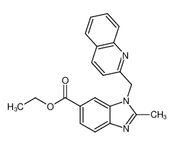 6-ethoxycarbonyl-2-methyl-1-(2-quinolylmethyl)benzimidazole_193013-01-3