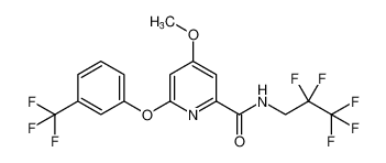 4-methoxy-N-(2,2,3,3,3-pentafluoropropyl)-6-(3-(trifluoromethyl)phenoxy)picolinamide_193073-42-6