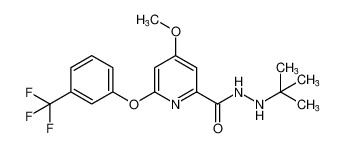 N'-(tert-butyl)-4-methoxy-6-(3-(trifluoromethyl)phenoxy)picolinohydrazide_193074-31-6