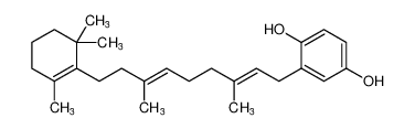 2-((2E,6E)-3,7-dimethyl-9-(2,6,6-trimethylcyclohex-1-en-1-yl)nona-2,6-dien-1-yl)benzene-1,4-diol_193074-50-9